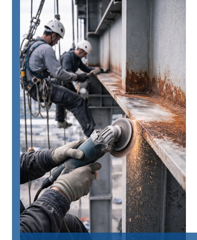 Зачистка металла от ржавчины и подготовка поверхностей в Карасуке