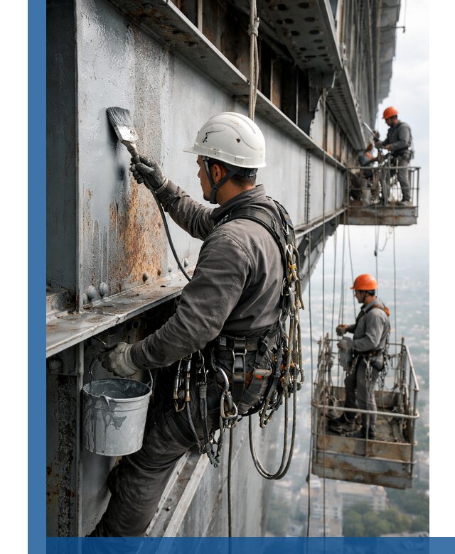 Покраска металлоконструкций на высоте в Карасуке профессионально