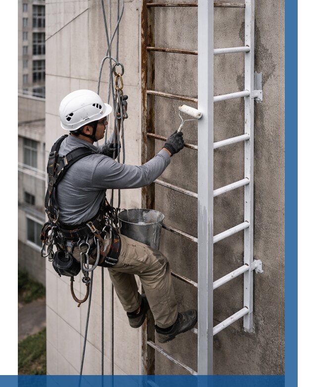 Покраска пожарных лестниц в Карасуке от 4571 р. | ВЫСОТНИК-Кск