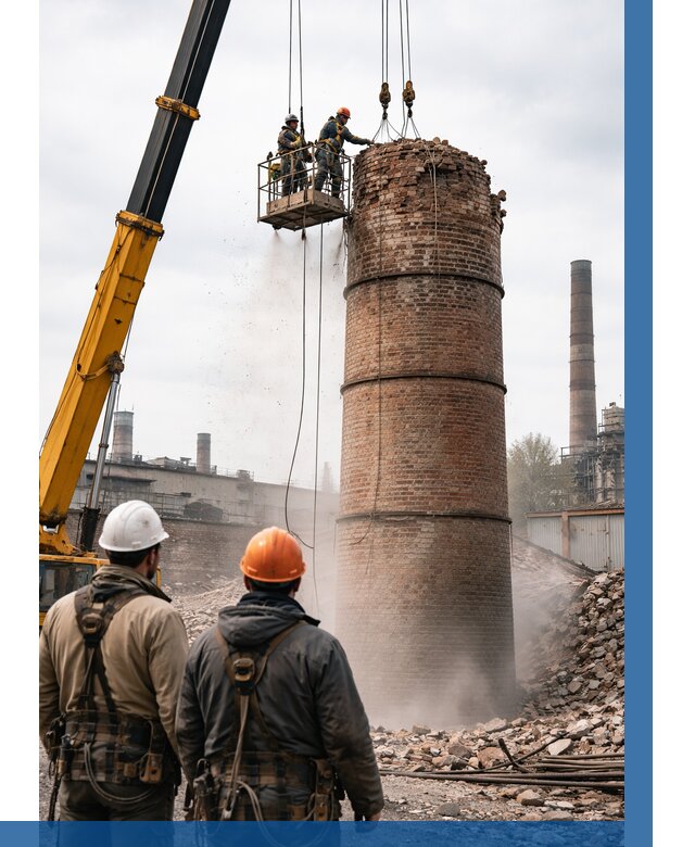 Демонтаж дымовой трубы в Карасуке от 91413 р. | ВЫСОТНИК-Кск, смета