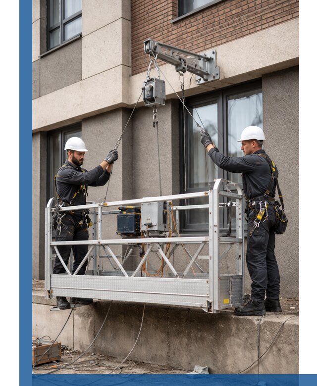 Монтаж и подъем фасадной люльки в Карасуке с гарантией безопасности