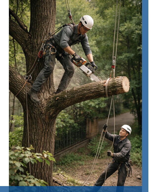 Спил деревьев альпинистами в Карасуке от 8126 р. | ВЫСОТНИК-Кск