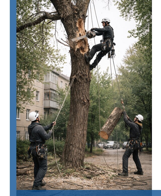 Срочное удаление аварийных деревьев в Карасуке с гарантией безопасности
