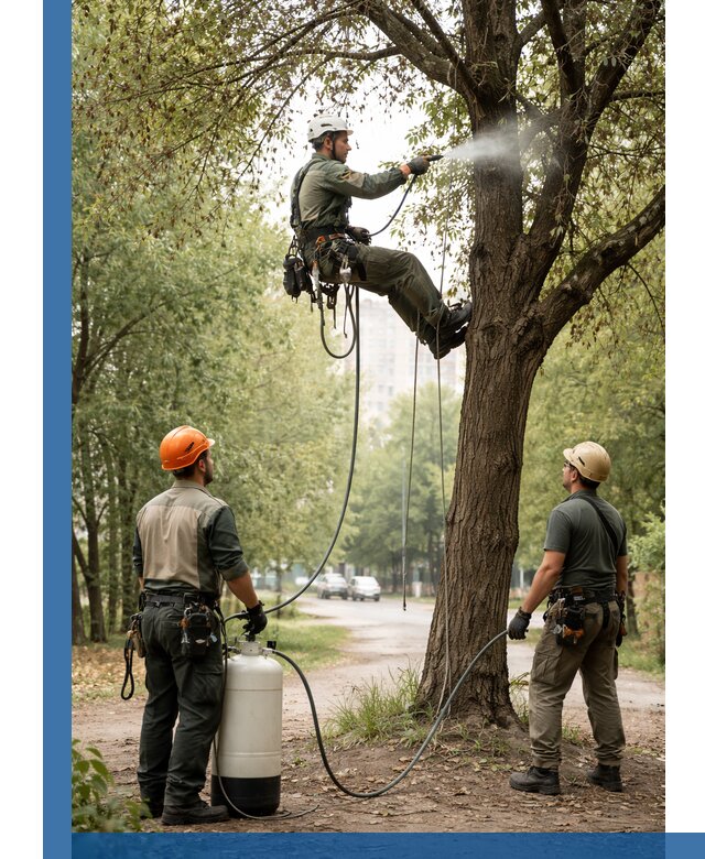 Обработка деревьев от вредителей в Карасуке профессиональная защита