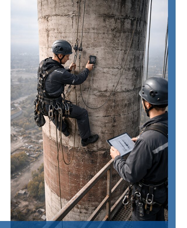 Обследование дымовой трубы в Карасуке от 8126 р. | ВЫСОТНИК-Кск