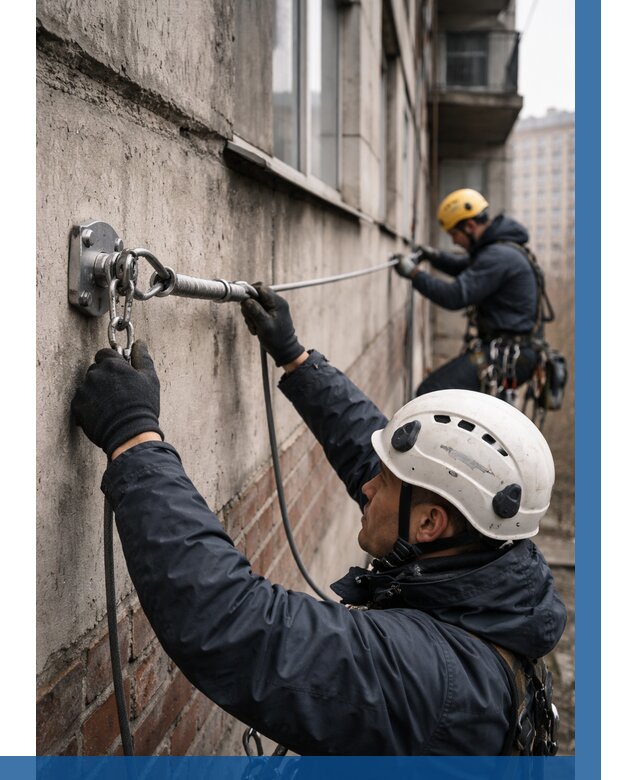 Монтаж анкерных линий в Карасуке от 3047 р. | ВЫСОТНИК-Кск