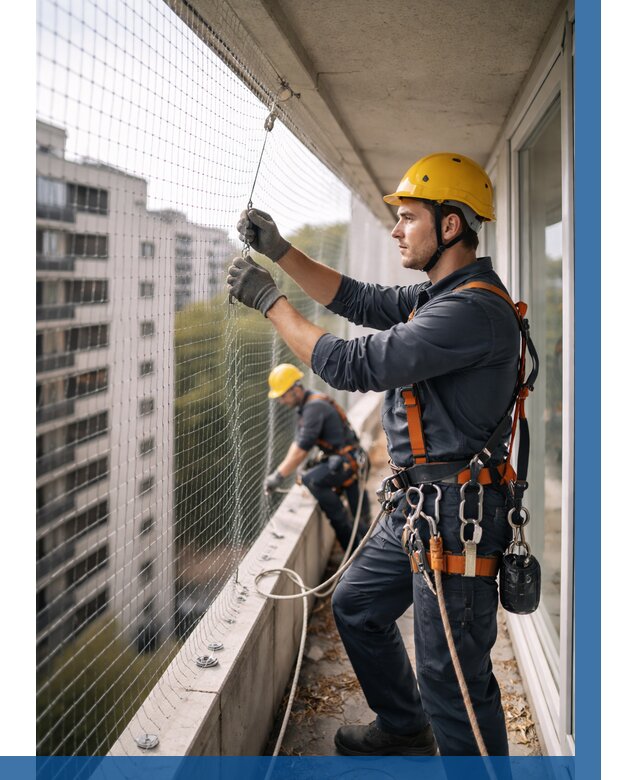 Монтаж сетки от птиц в Карасуке от 4571 р. | ВЫСОТНИК-Кск