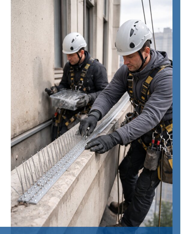 Установка шипов от птиц в Карасуке от 863 р. | ВЫСОТНИК-Кск